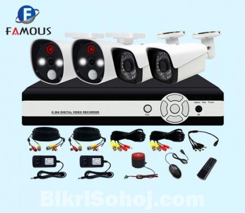 4CH Smart Alarm CCTV Kit 2MP XVR DVR 1080P  Bullet Camera